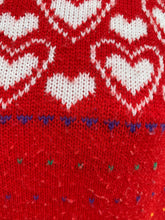 Load image into Gallery viewer, JF Adams red hearts jumper  uk 8
