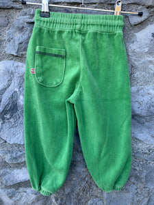 Green velour pants   9-12m (74-80cm)