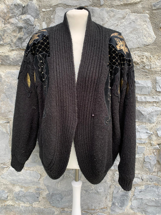 Black embroidered cardigan  uk 10-14