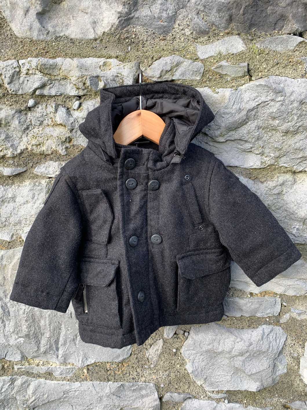 Grey woolly coat   6-9m (68-74cm)