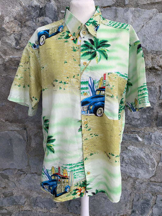 KCL Hawaiian shirt with surf boards  M/L