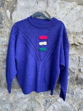 Load image into Gallery viewer, Blue jumper with bows  9-10y (134-140cm)
