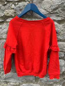 Red Cute sweatshirt    7y (122cm)