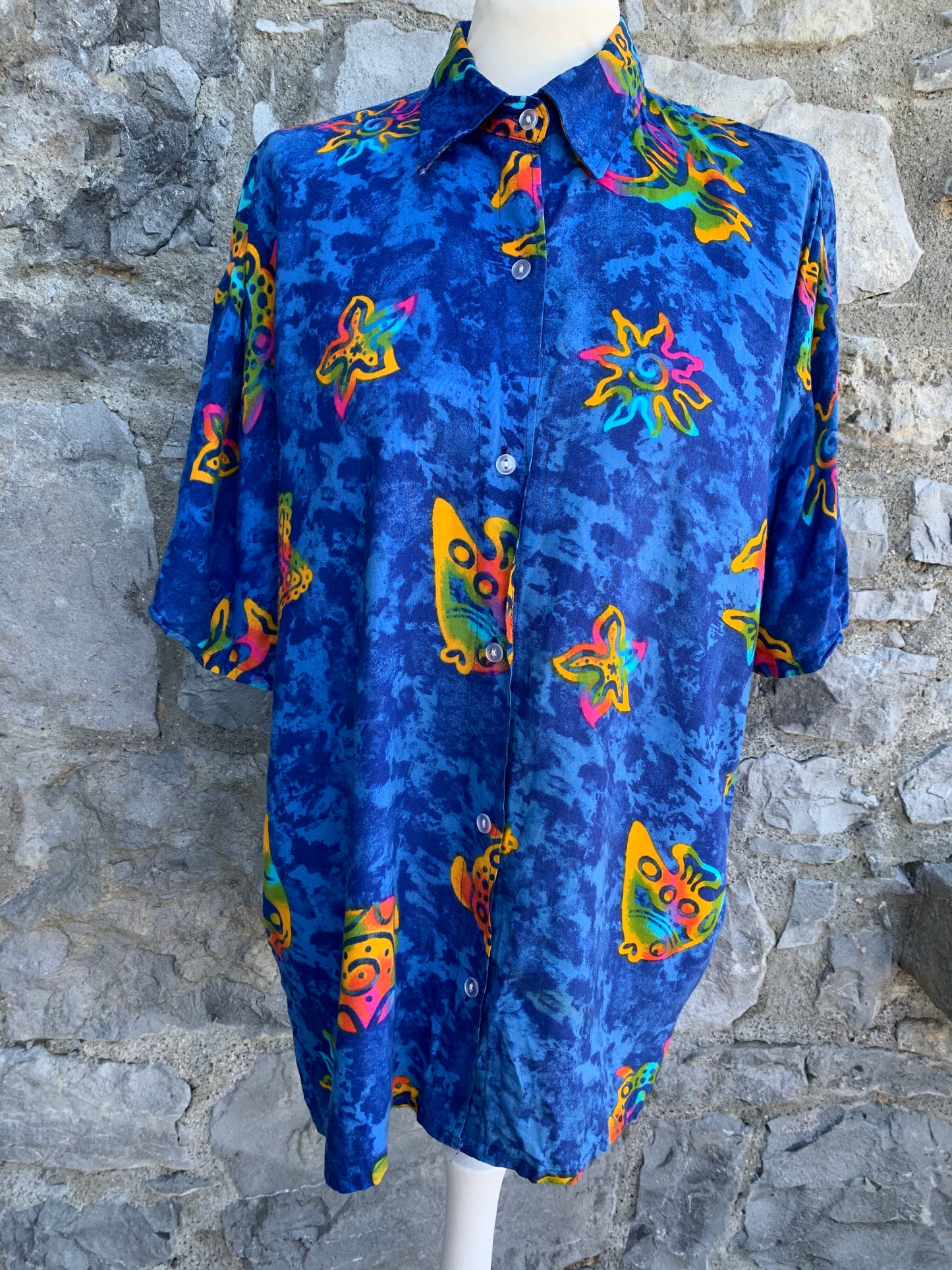 Highlight 90s blue shirt    Medium