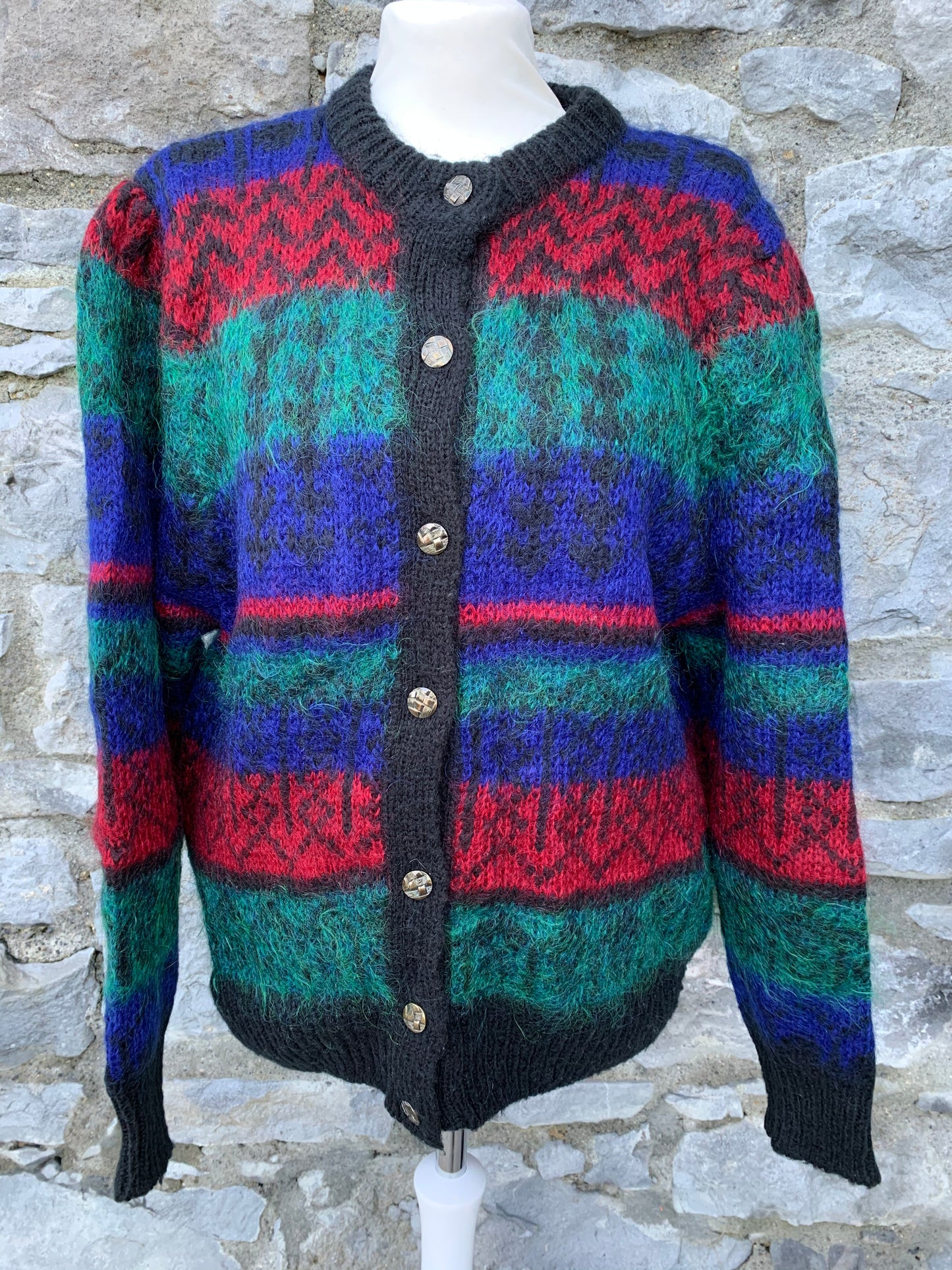 80s hairy cardigan   uk 14