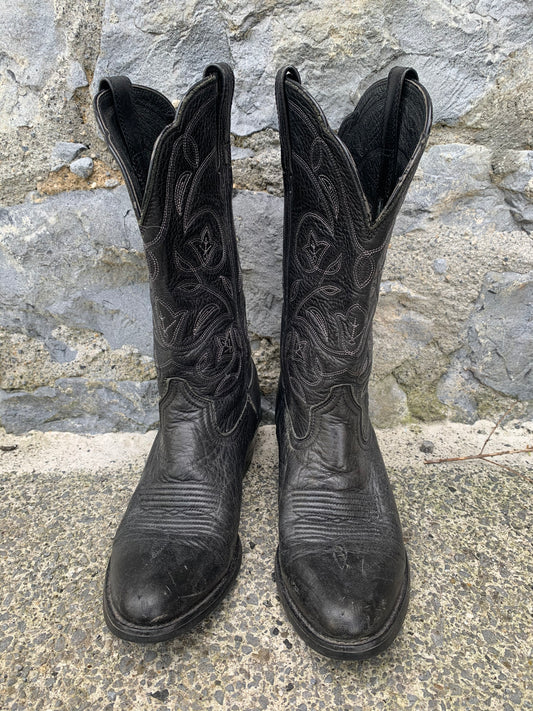 Black cowboy boots   uk 3 (eu 36)