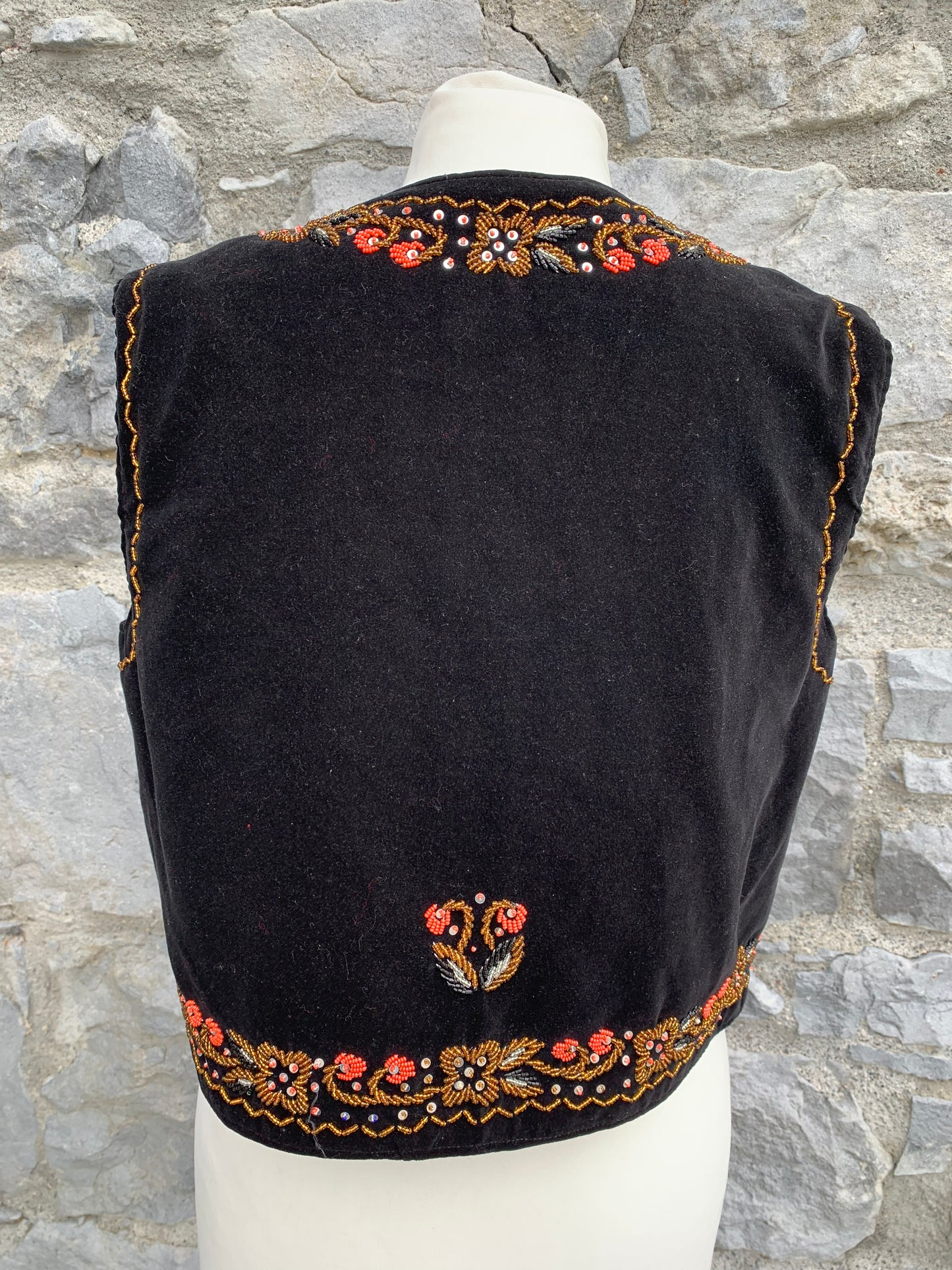 Embroidered velvet waistcoat  uk 8-10