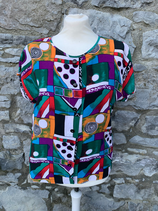 80s abstract top   uk 10-12