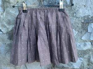 Brown pleated skirt   3y (98cm)