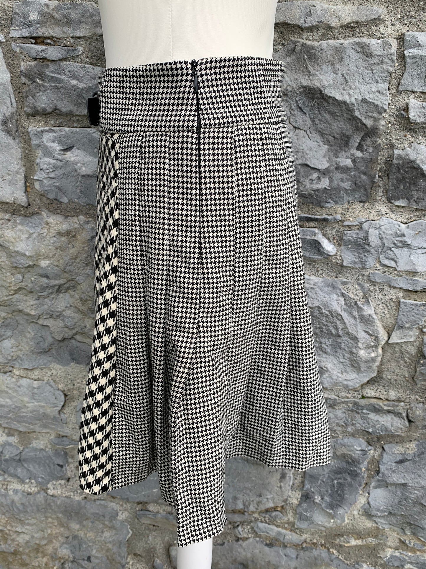 Houndstooth pleated skirt   uk 10