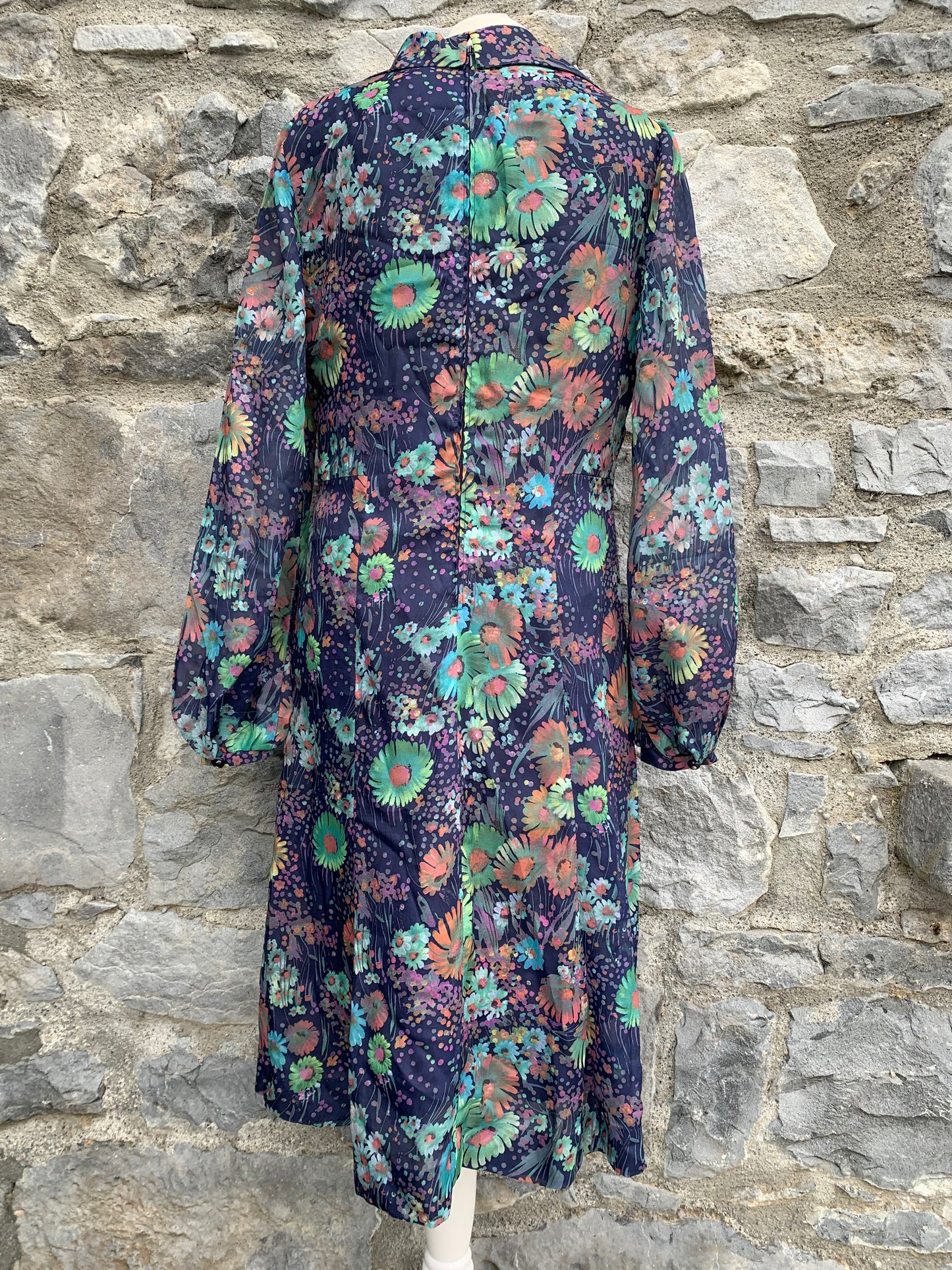 70s floral dress  uk 12