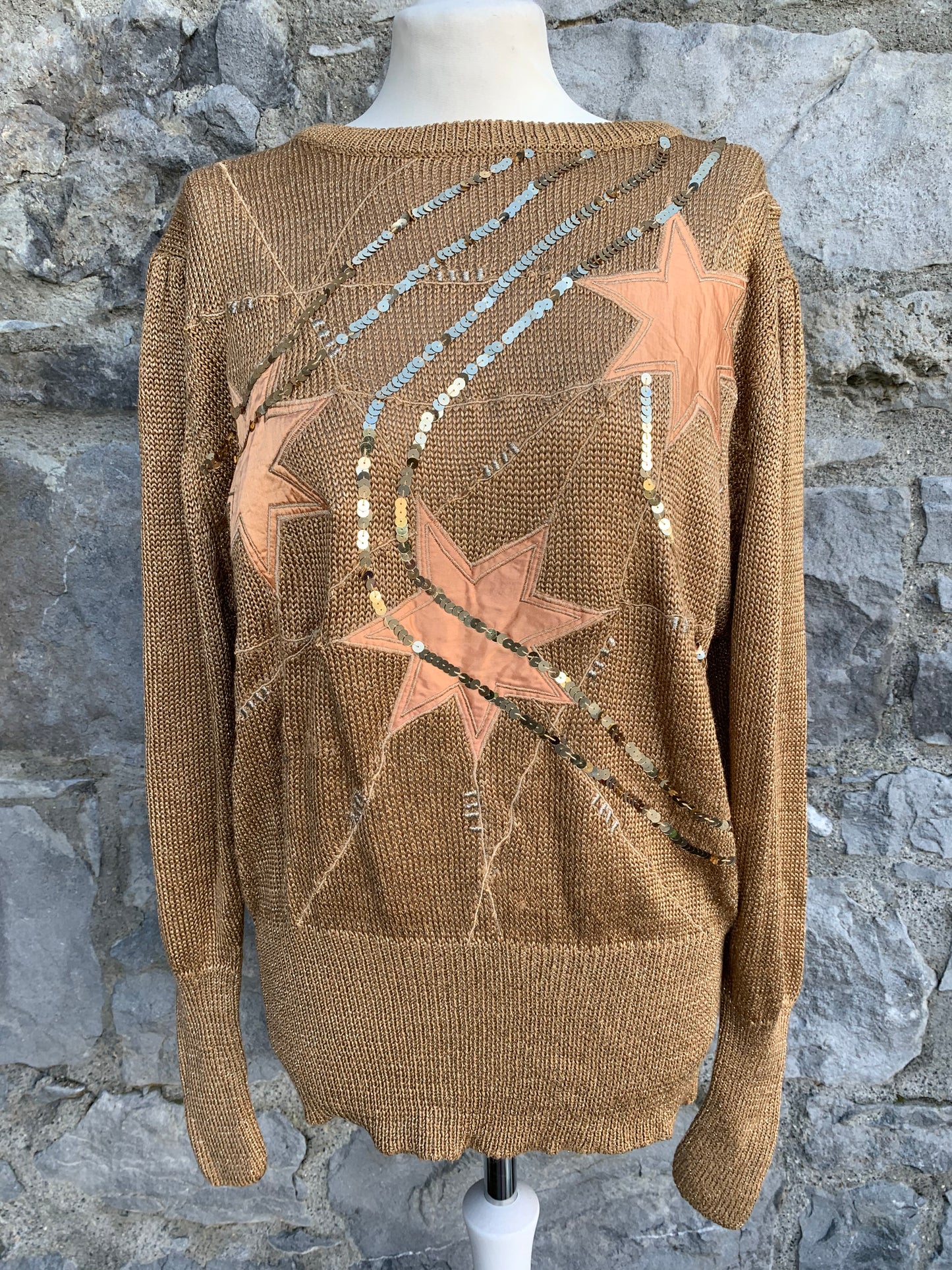 80s gold jumper uk 10-12