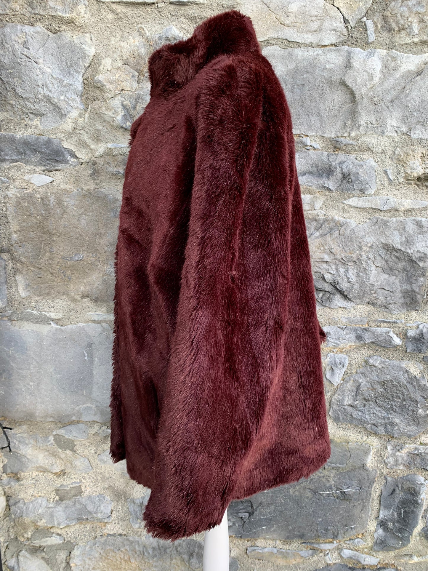 Maroon faux fur uk 14-16