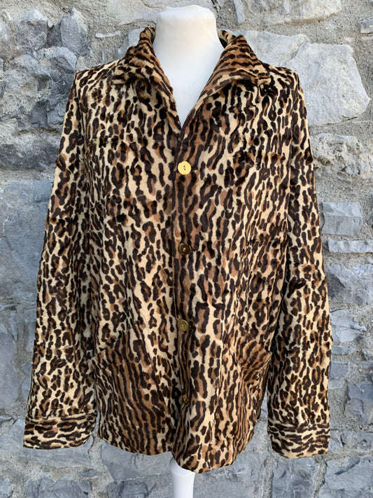 Leopard furry jacket  uk 10-12