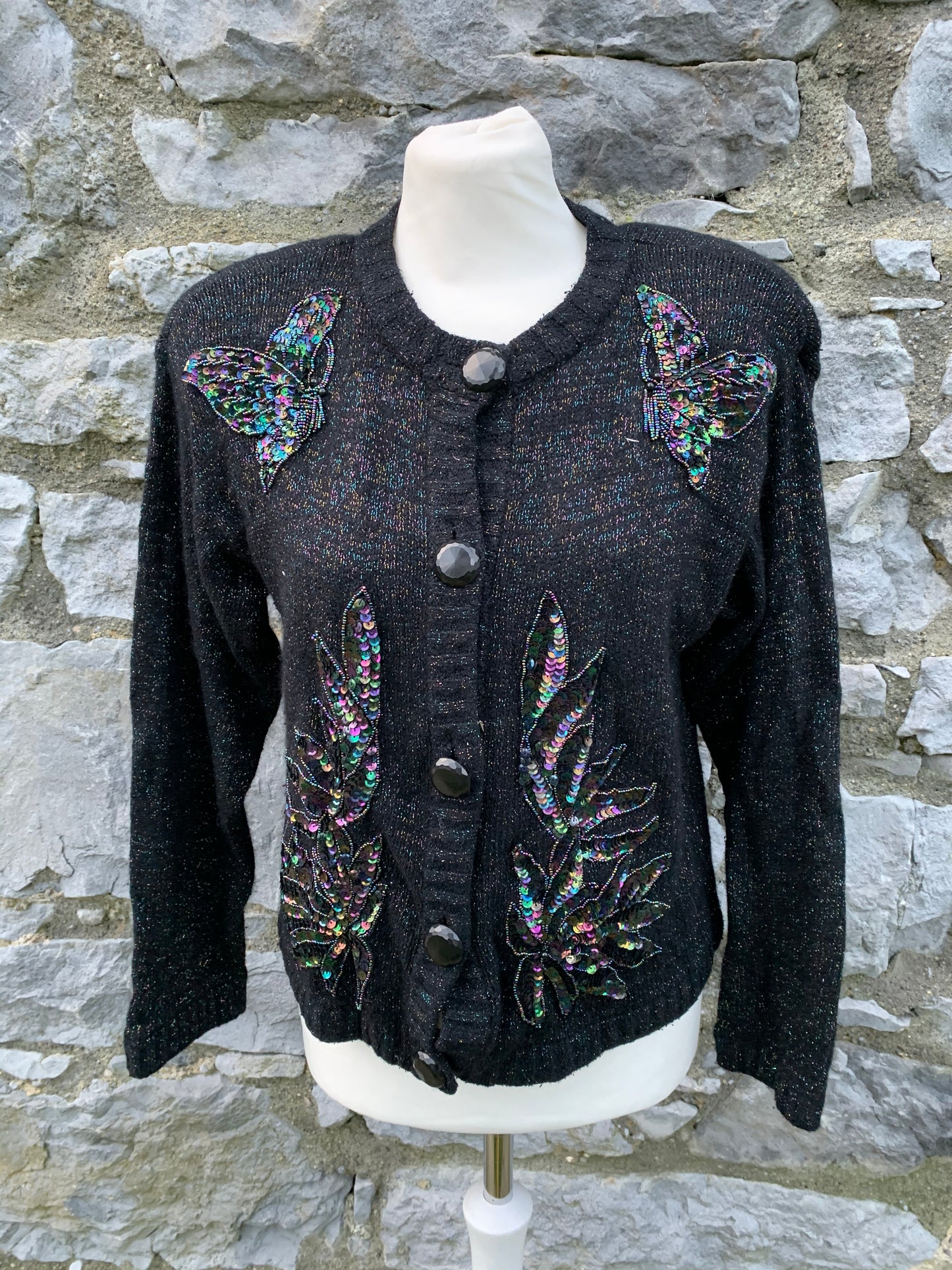 Sparkly cardigan with sequin butterflies   uk 12