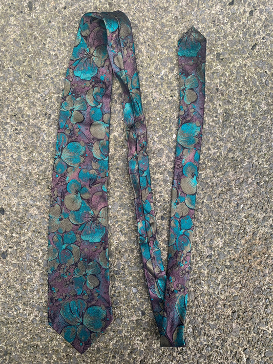 Teal&purple tie