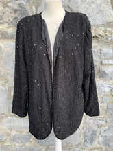 Load image into Gallery viewer, Black sequin jacket uk 12-14
