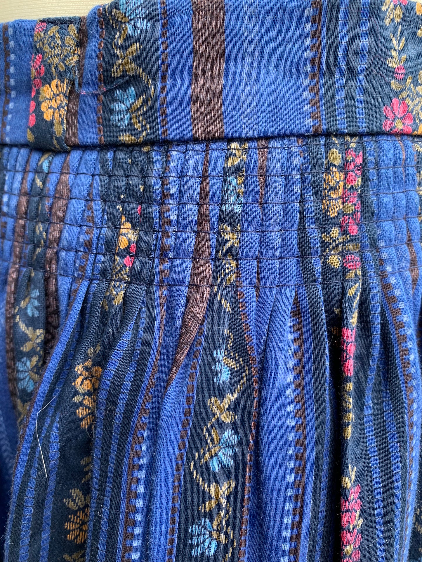 Blue folk skirt   uk 10