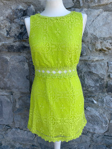 Lime lace dress   uk 8