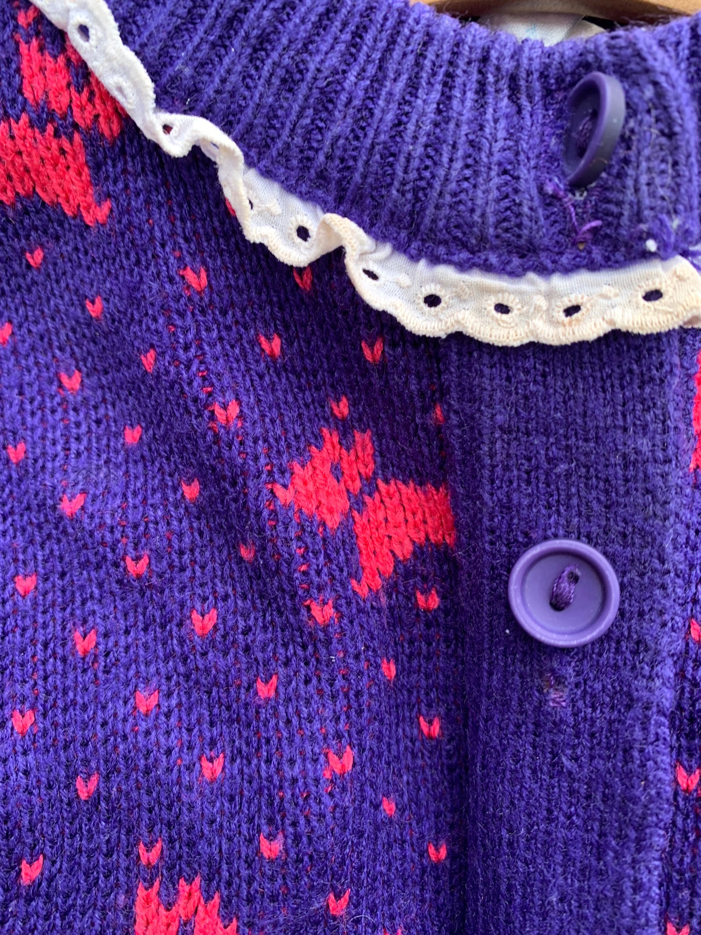 Purple dogs cardigan    9-12m (74-80cm)