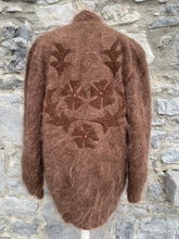 Load image into Gallery viewer, Hairy brown cardigan  uk 14-16
