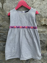 Load image into Gallery viewer, Blue stripy dress  3-4y (98-104cm)
