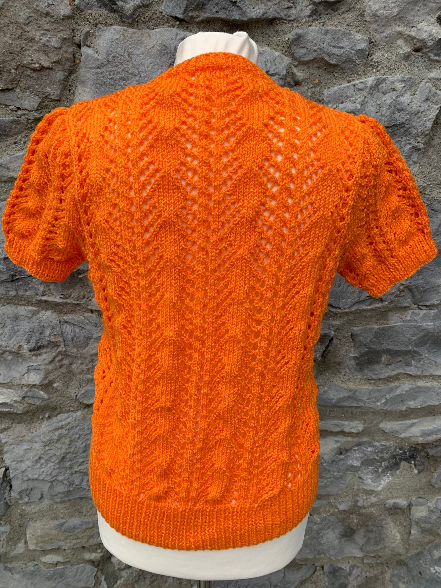 Orange knitted top   uk 10-12