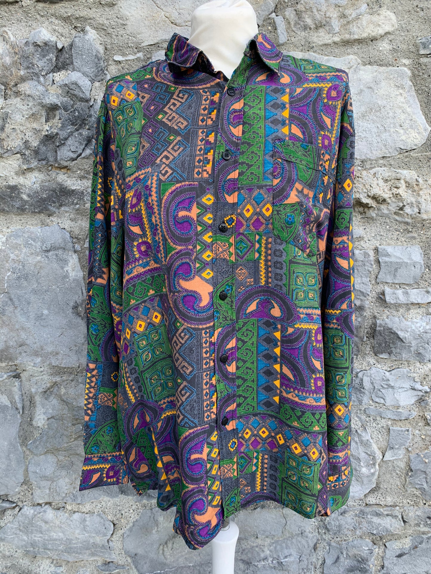 Bonetti 80s geometric shirt   Medium