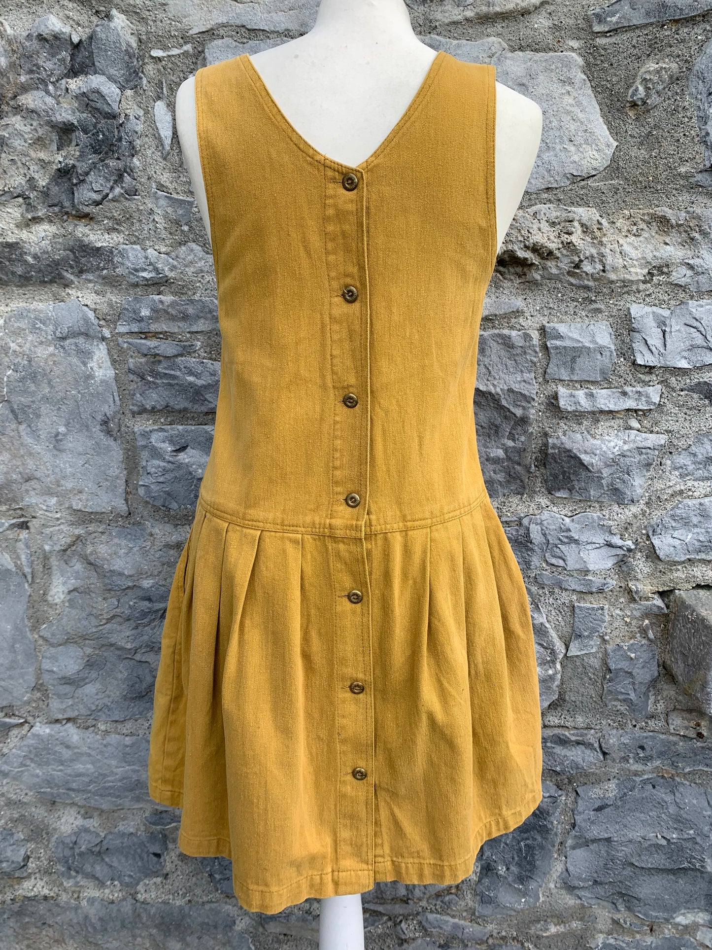 Mustard denim pinafore  uk 8