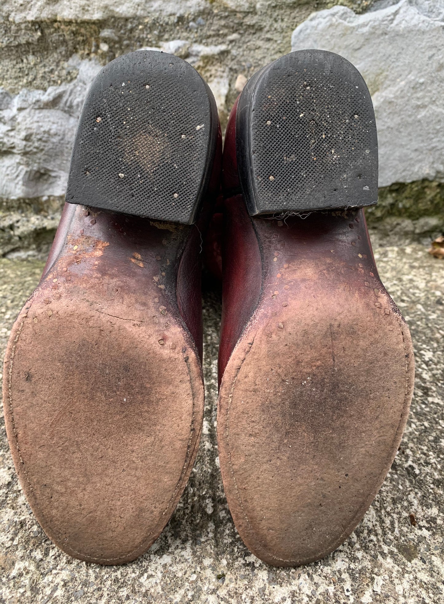 Red cowboy leather boots