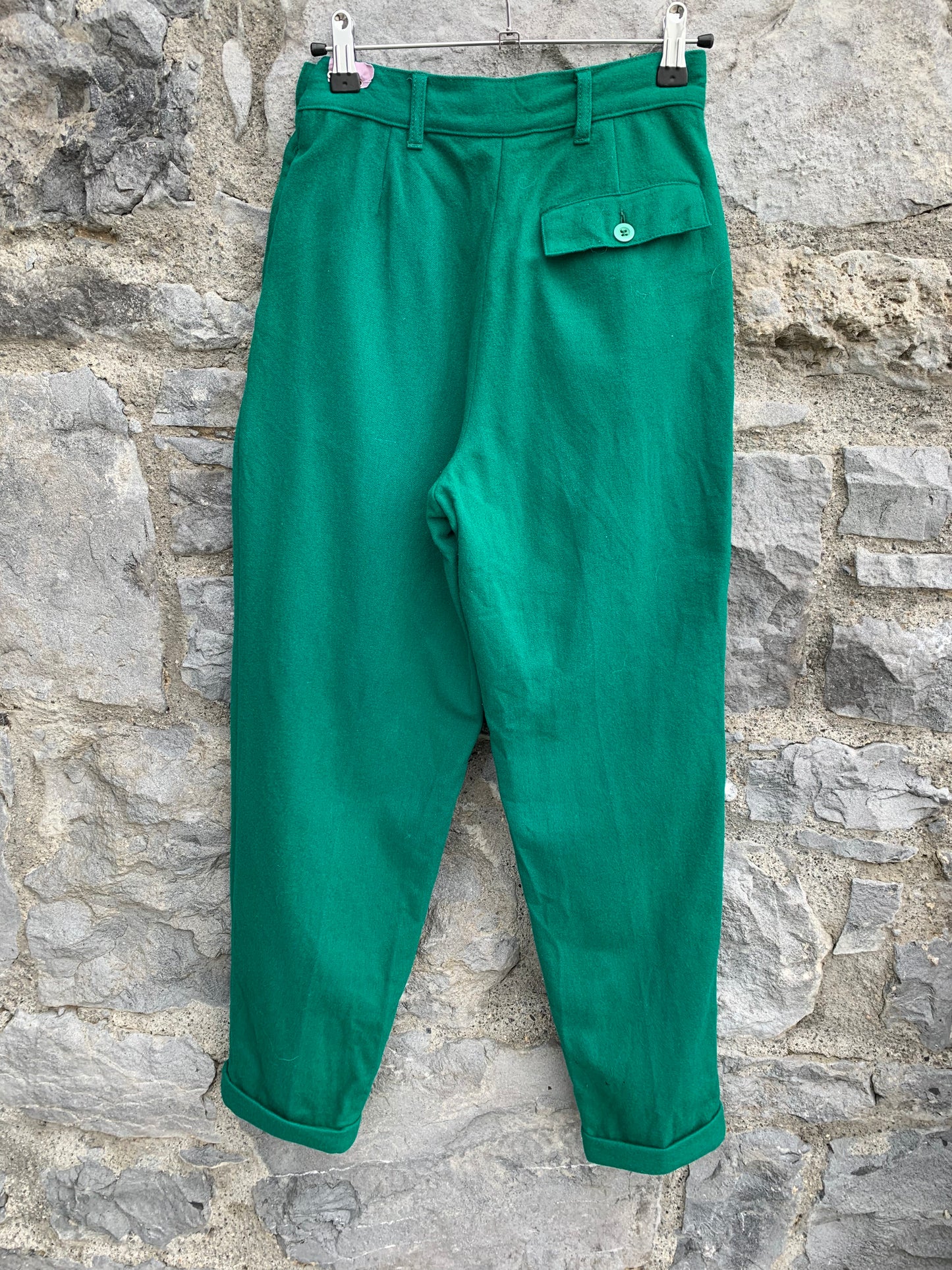 Benetton green woolly pants  uk 6