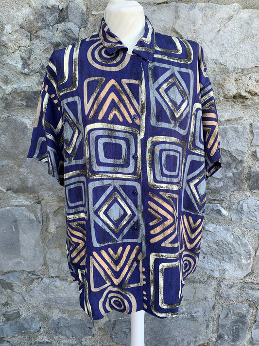 80s geometric shirt  uk 10-16