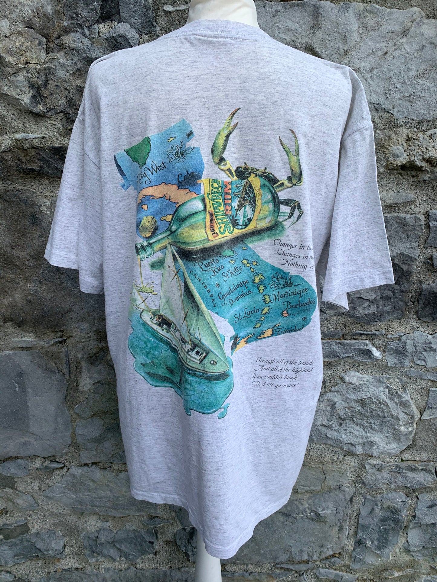 Carribean Soul 90s map T-shirt   L/XL