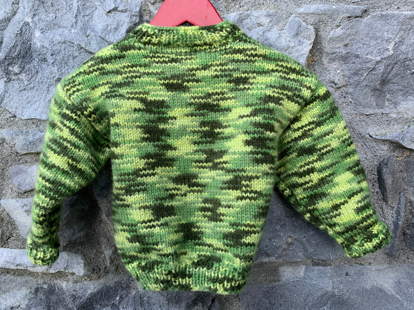 Green melange cardigan  2-3y (92-98cm)