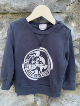 Load image into Gallery viewer, Charcoal sweatshirt   9-12m (74-80cm)

