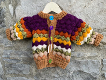 Load image into Gallery viewer, Chunky knit brown cardigan   3-6m (62-68cm)
