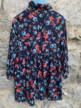 Load image into Gallery viewer, Navy floral dress   3-4y (98-104cm)
