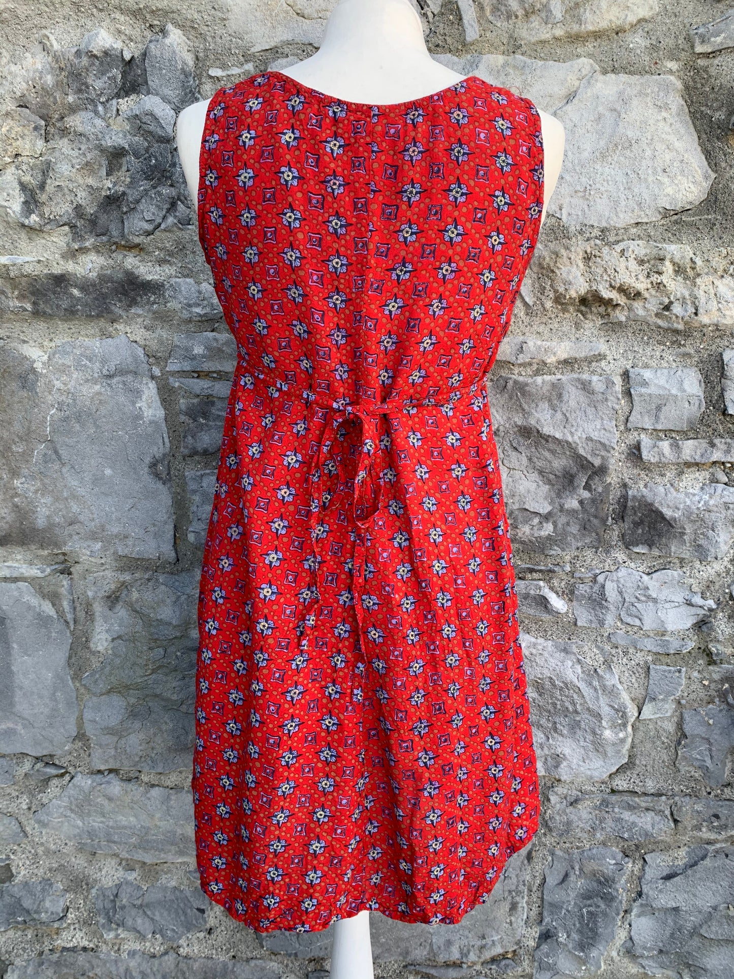 Hennes 90s red dress   uk 8