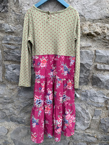 Two tone floral dress   6-7y (116-122cm)