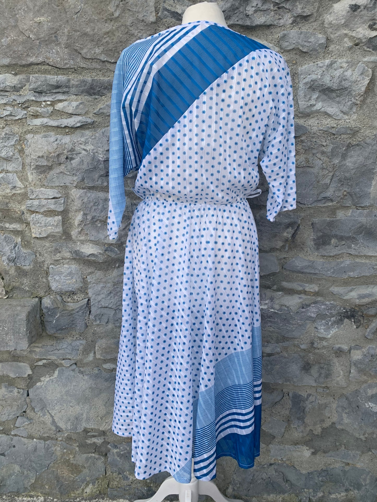 EF blue&white polka dots dress   uk 10-12