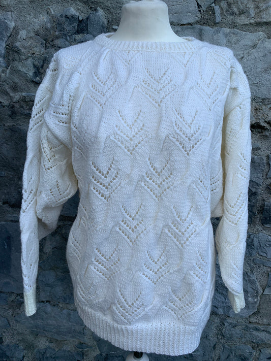 White pointelle jumper  uk 10-12