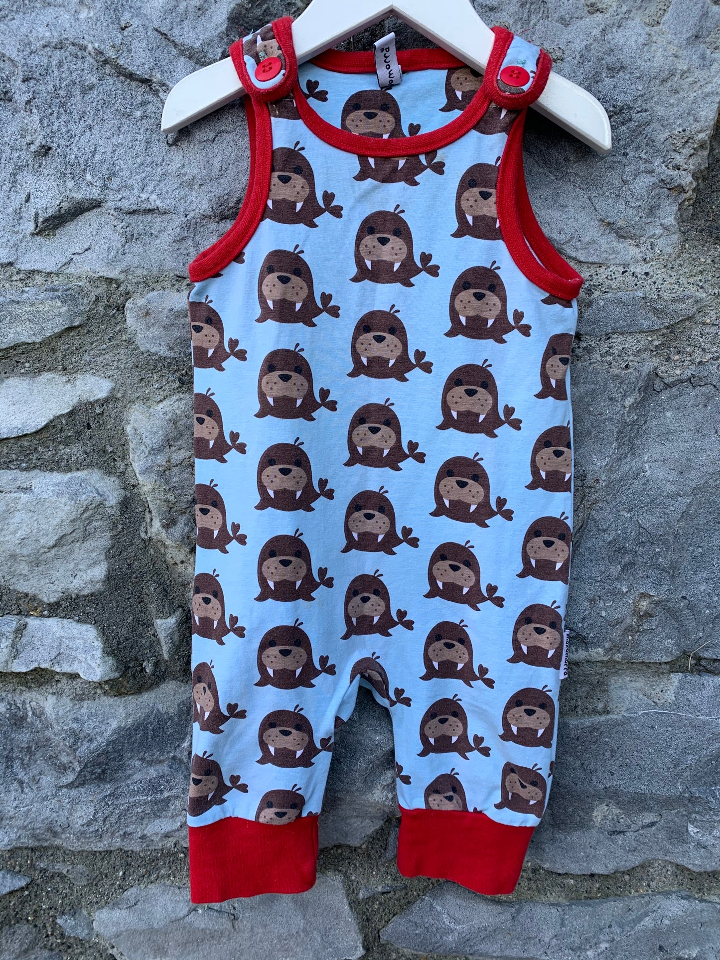 Walrus dungarees  0-3m (56-62cm)