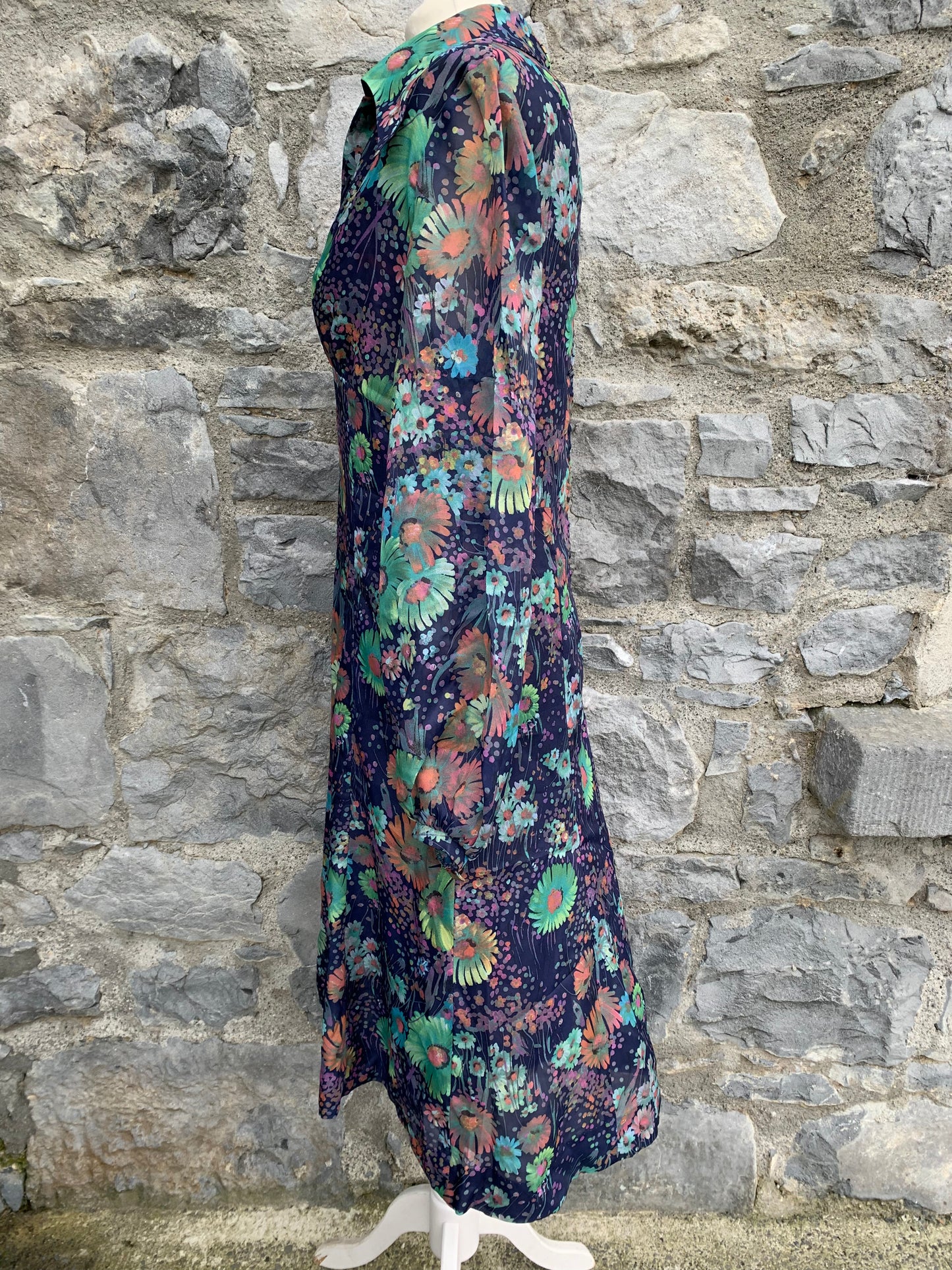 70s floral dress  uk 12