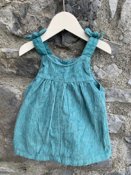 Teal cord pinafore    0-3m (56-62cm)