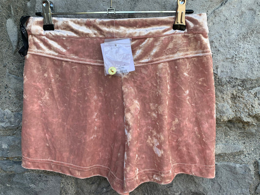 Pink velvet shorts  uk 8