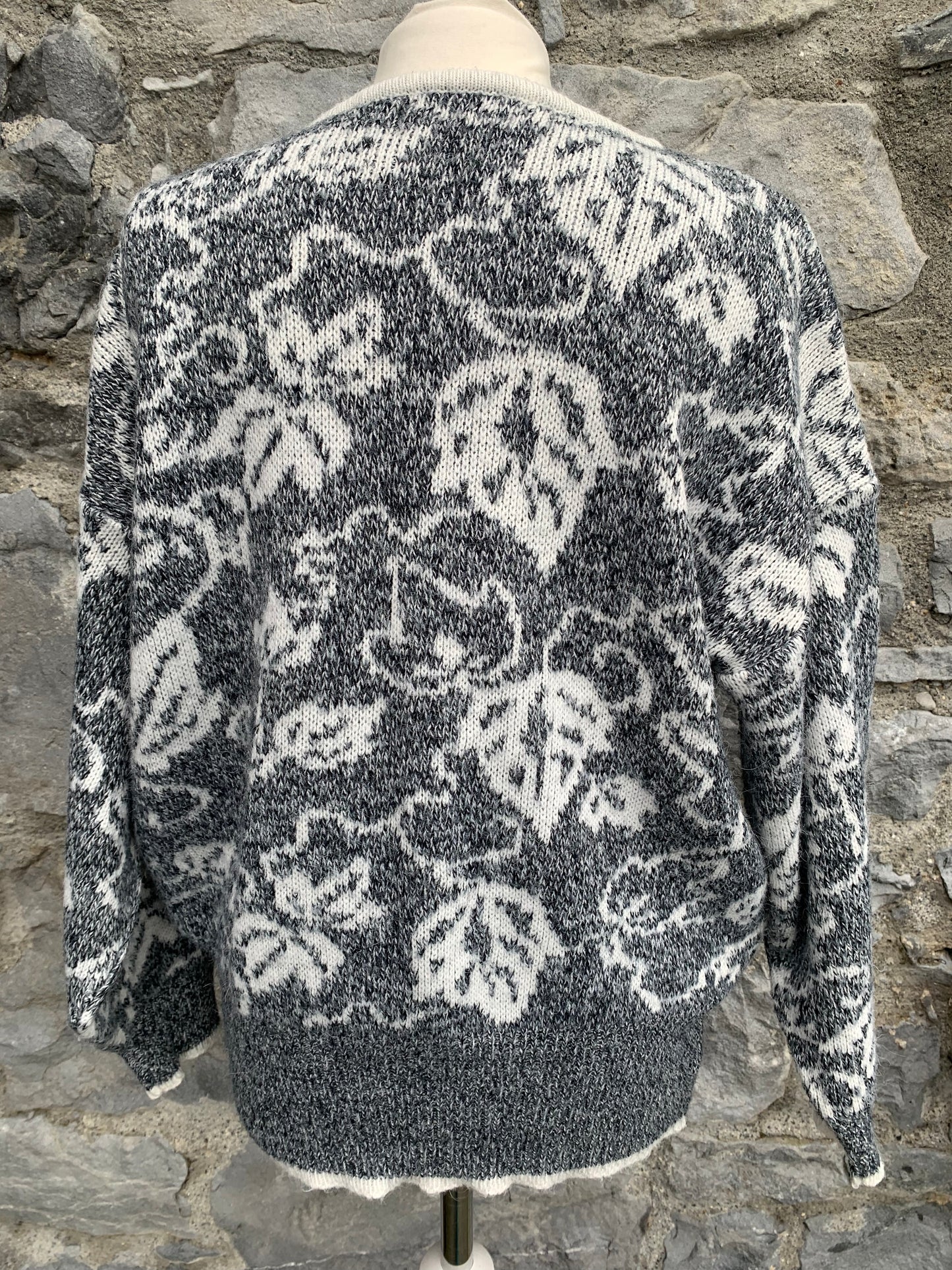 Grey leaves cardigan  uk 14-16