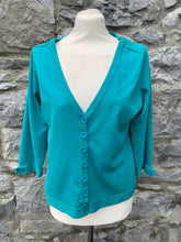 Load image into Gallery viewer, Teal cardigan  uk 14
