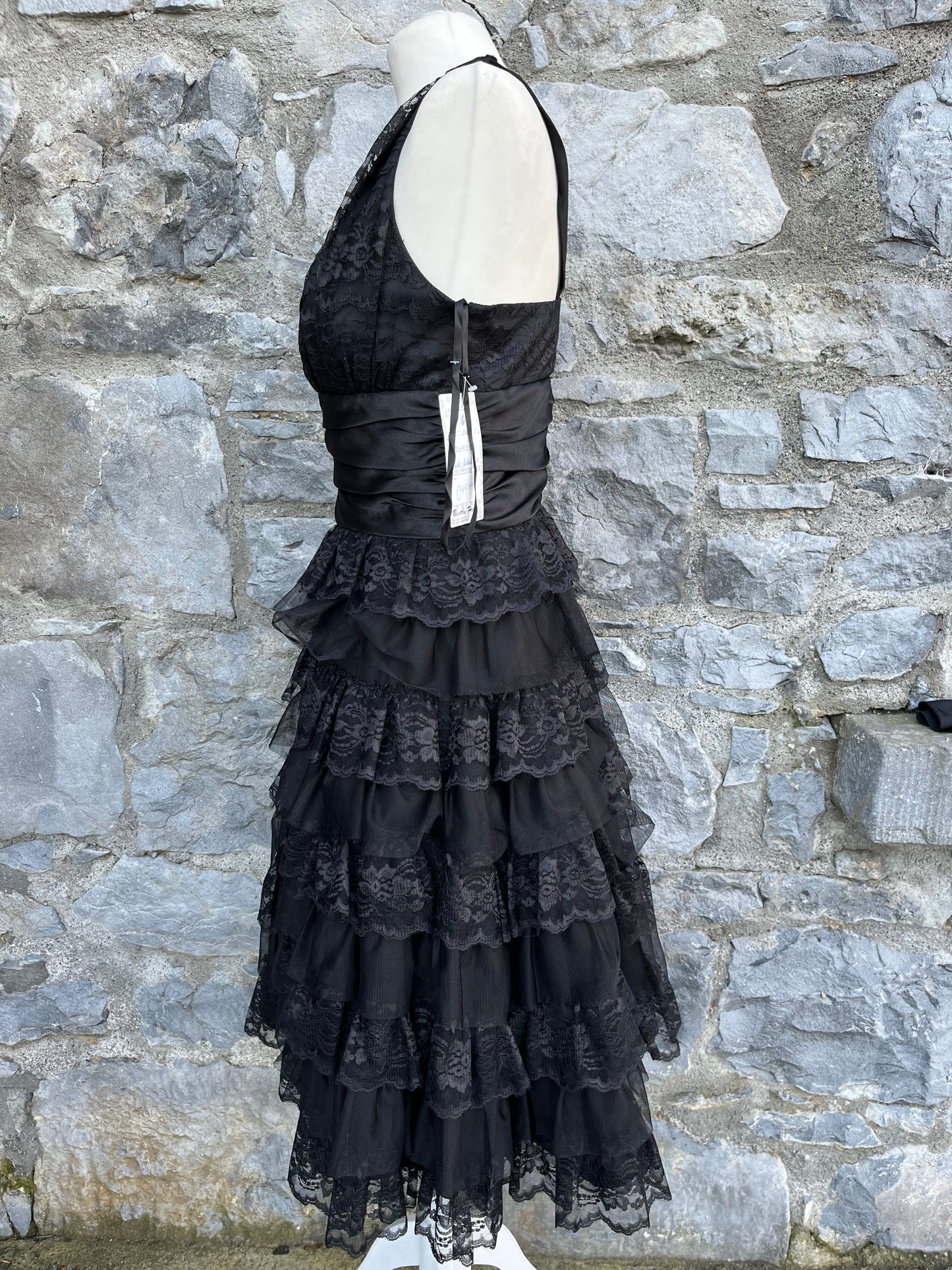 Black lace dress   uk 10