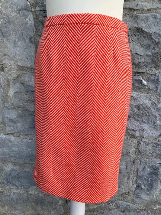 Orange chevron skirt  uk 8