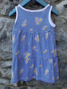 Blue stripy dress   12-18m (80-86cm)